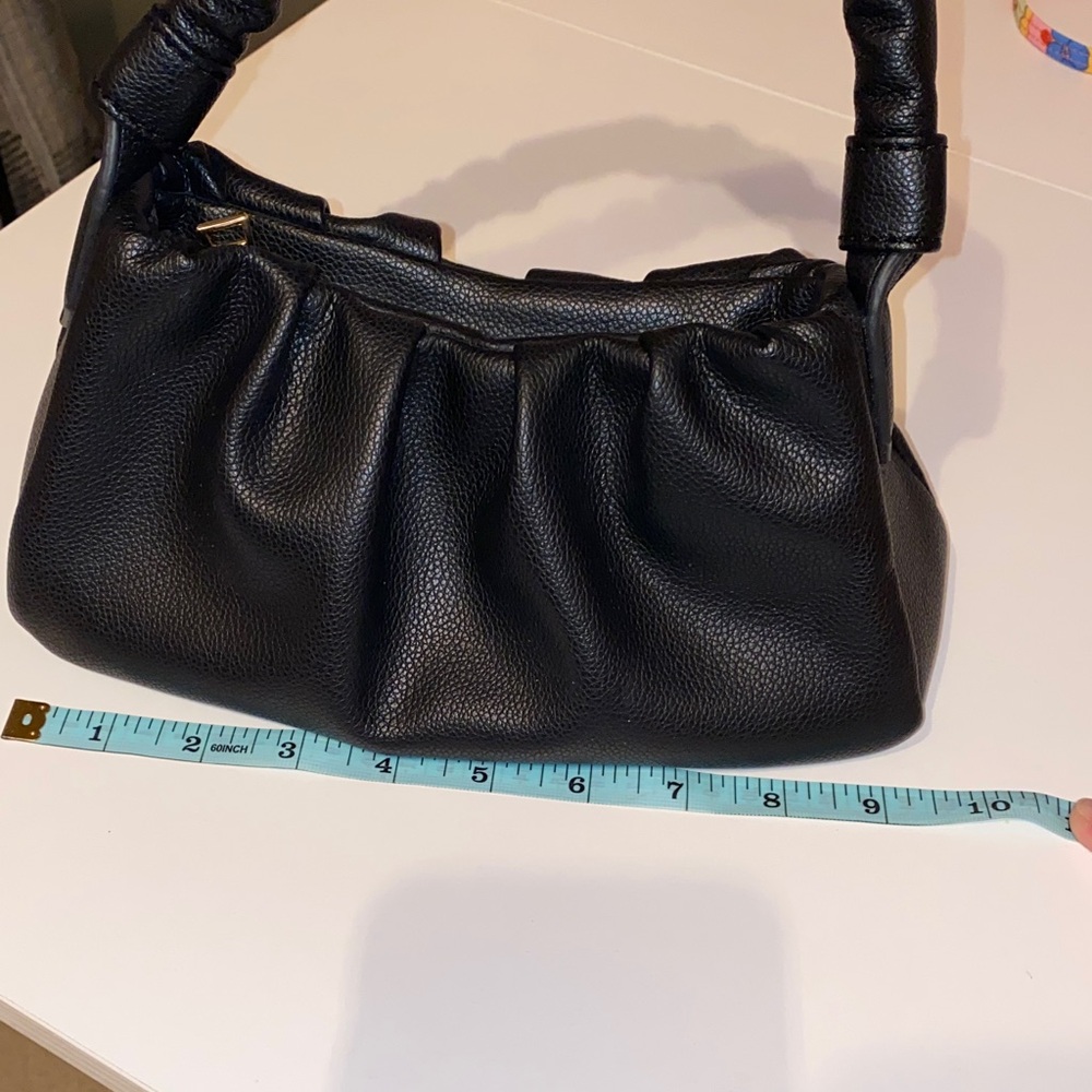 Windsor Black Ruched Handle Shoulder Bag - Picture 5 of 5